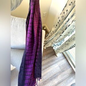 Purple Animal Print Long Scarf